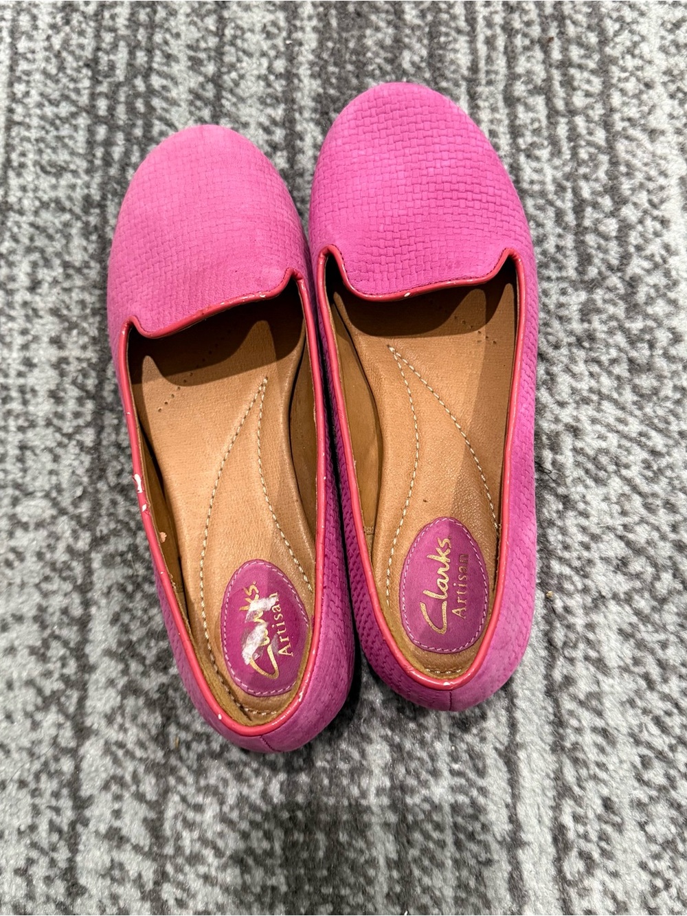 Clarks Artisan Pink Tige De Cuir Loafers Suede Flats size 6M - Picture 4 of 8